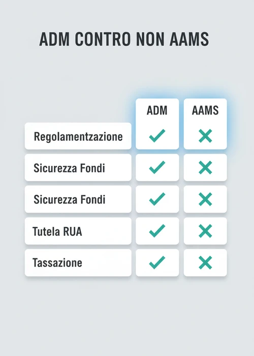 Icone di carte da gioco e fiches che rappresentano l'ambiente dei casino non AAMS