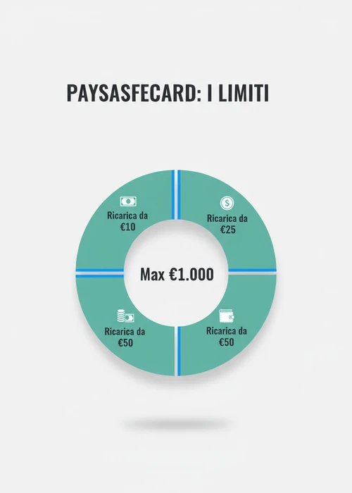 Carta Paysafecard con chip e simbolo Euro su sfondo di fiches da casinò